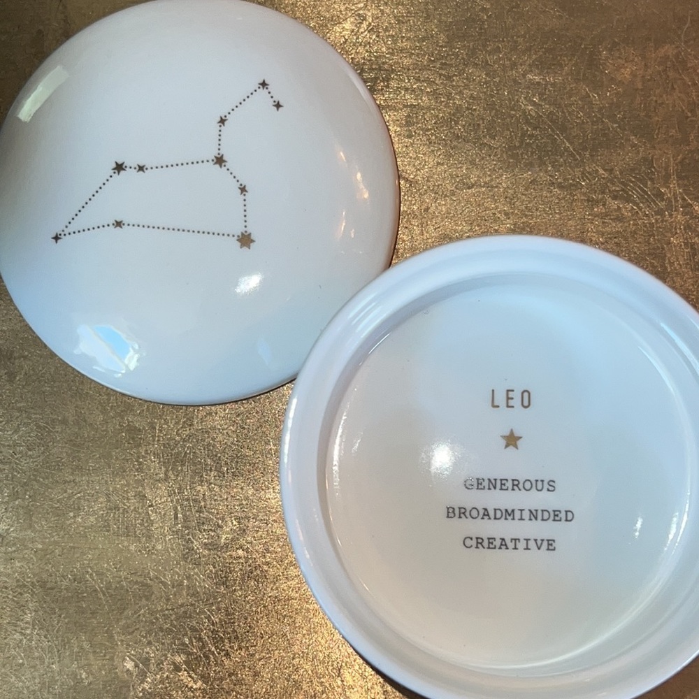 Zodiac “Leo” star constellation design/ceramic box in gift box-sign attributes